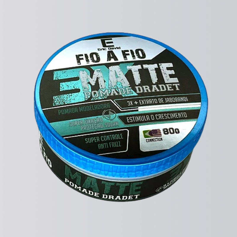 Pomada Modeladora Masculina Efeito Matte - Fixação Forte e Natural - 80g
